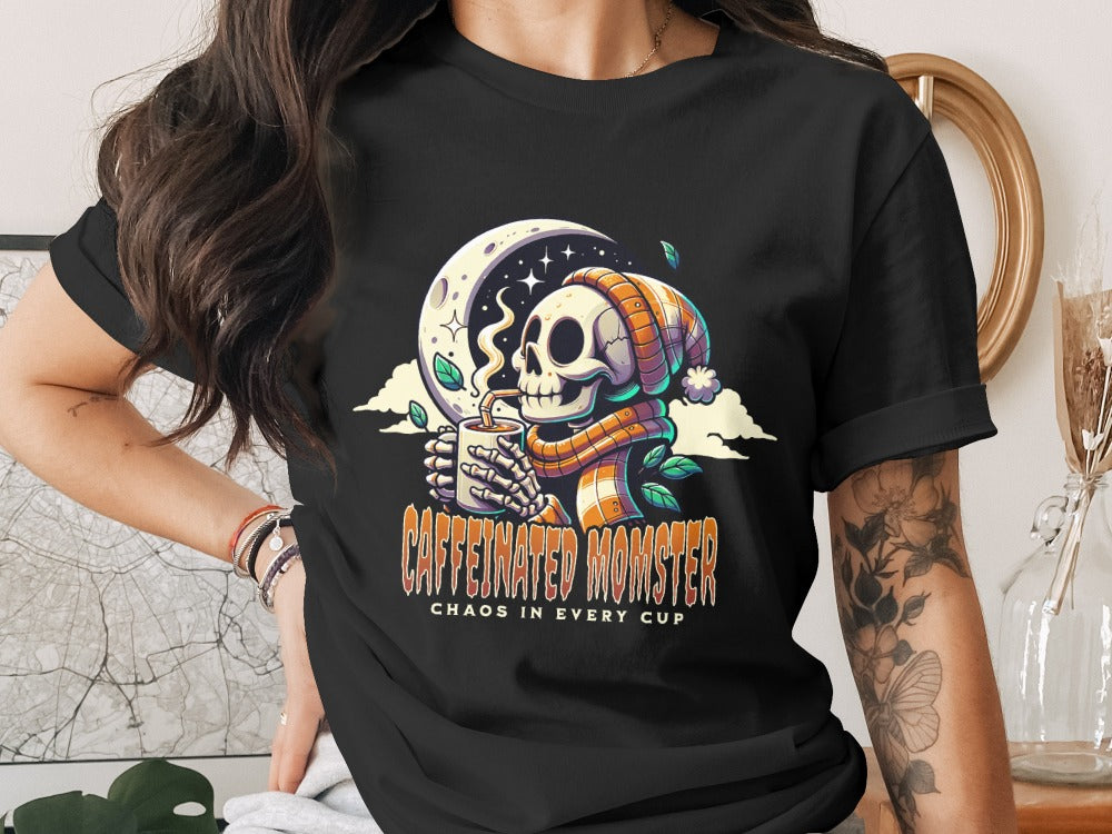 Funny Halloween Mom Spooky Mama Skeleton Mommy T-Shirt