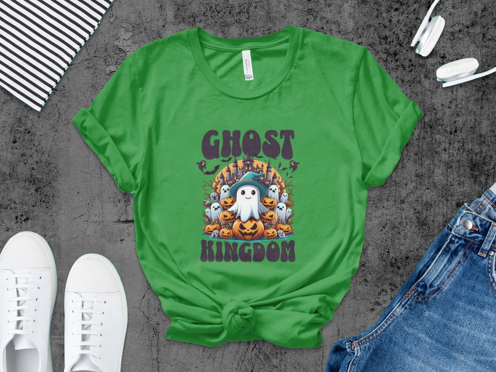 Boys And Girls Halloween skeletons Kids Pumpkin Spooky Ghost T-Shirt