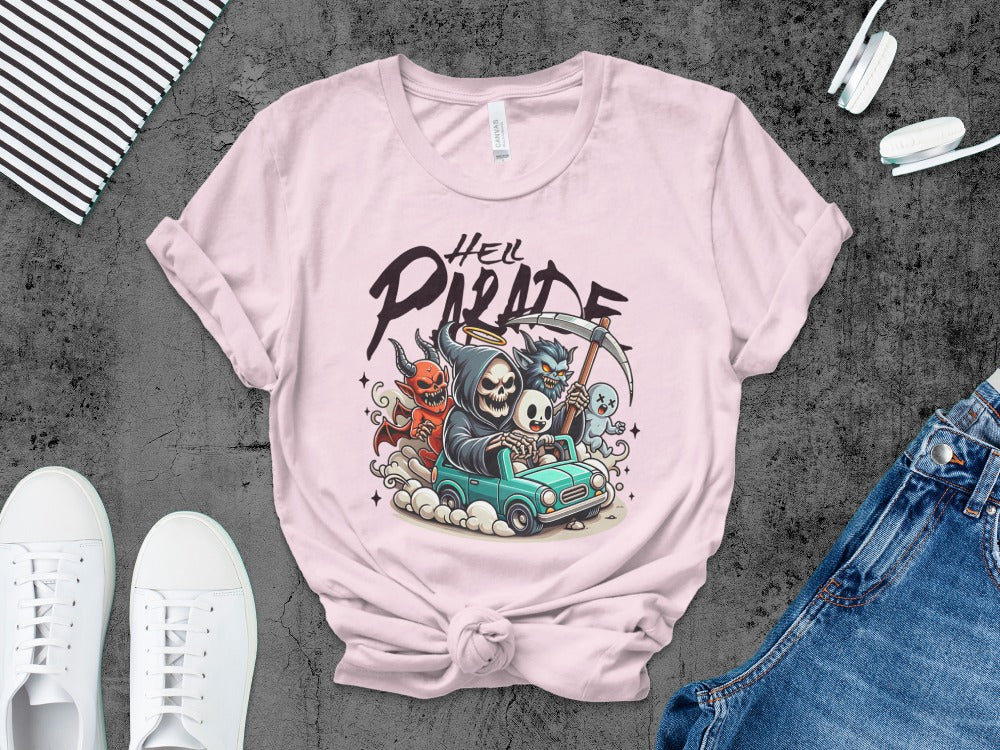 Boys And Girls Halloween skeletons Kids Pumpkin Spooky Ghost T-Shirt