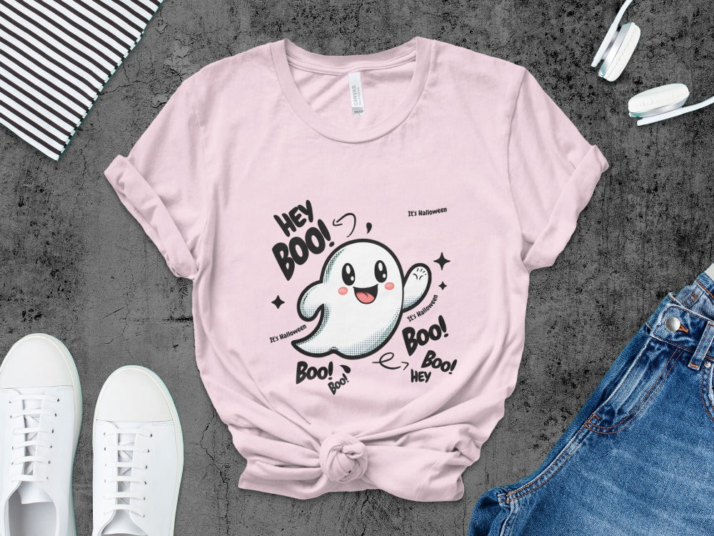 Boys And Girls Halloween skeletons Kids Pumpkin Spooky Ghost T-Shirt