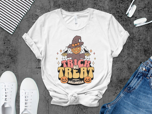 Boys And Girls Halloween skeletons Kids Pumpkin Spooky Ghost T-Shirt