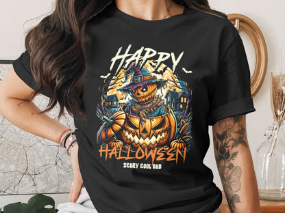 Happy Halloween Unisex T-shirt, Spooky Scarecrow Tee, Fall Festival Apparel, Halloween Costume Top, Casual Holiday Wear