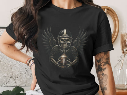 American Football Skeleton Halloween Spooky Sports Football Fan T-Shirt