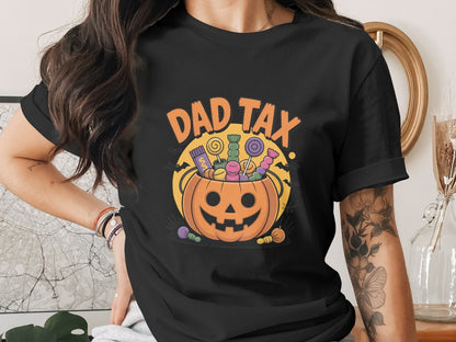 Skeleton Halloween Black Cat Pumpkin Ghost Spooky Season T-Shirt