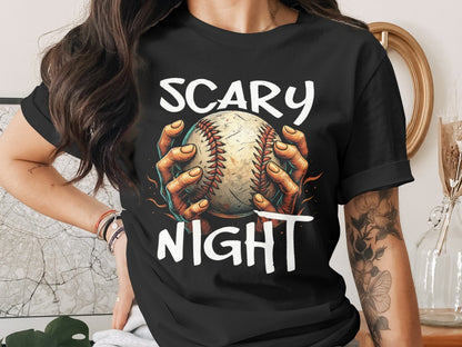 Baseball Player Halloween Pumpkin Skeleton Ghost Boo Spooky T-Shirt