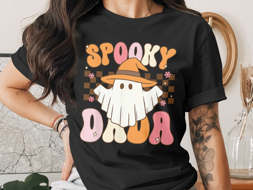 Ghoul Spooky Dad Funny Halloween Daddy Ghost Papa Pumpkin Spooky Season T-Shirt