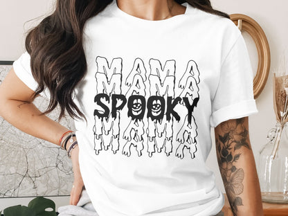 Funny Halloween Mom Spooky Mama Skeleton Mommy T-Shirt