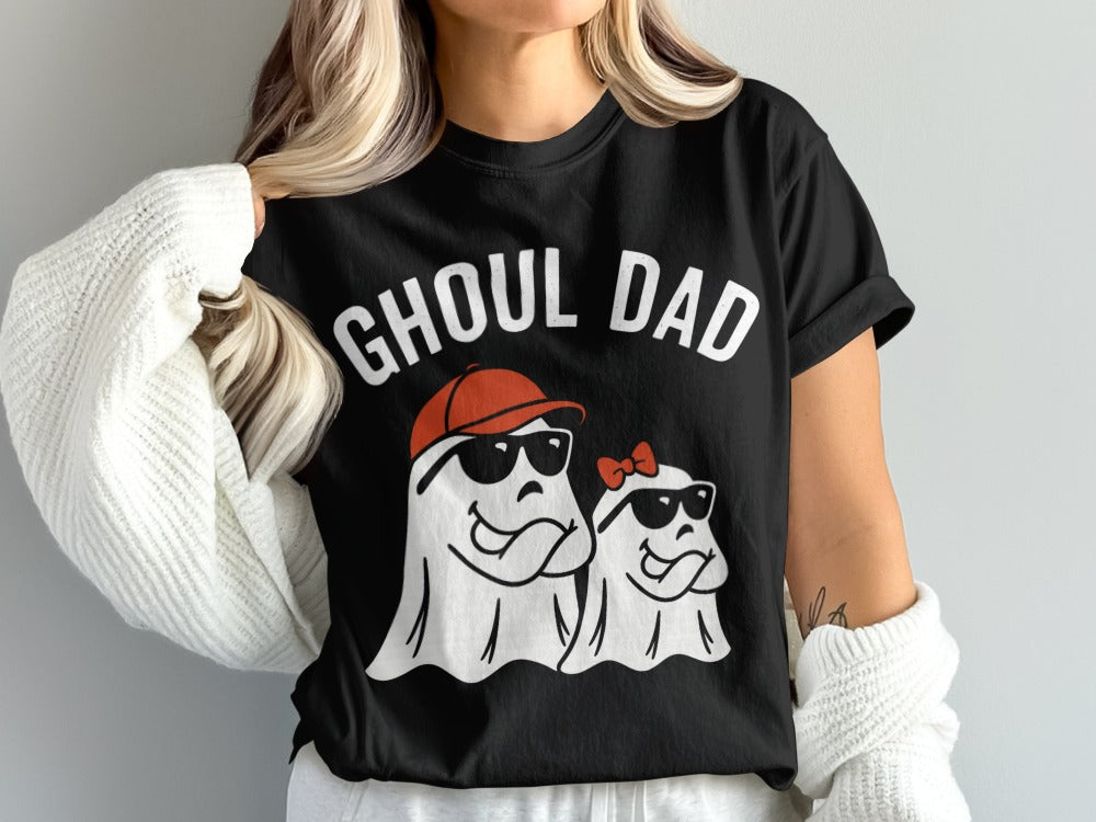 Ghoul Dad Unisex Garment-Dyed T-Shirt | Halloween Funny Shirt, Halloween Daddy Ghost Papa Pumpkin Spooky Season