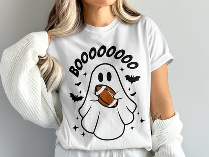 American Football Skeleton Halloween Spooky Sports Football Fan T-Shirt