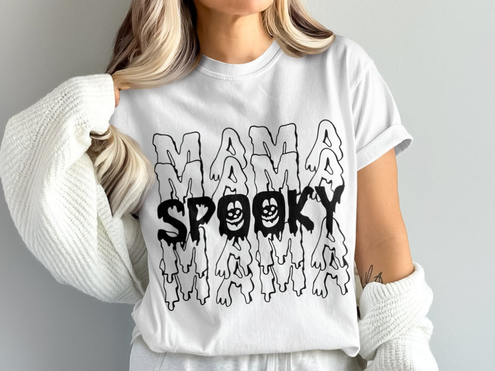 Funny Halloween Mom Spooky Mama Skeleton Mommy T-Shirt