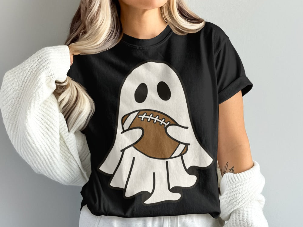 American Football Skeleton Halloween Spooky Sports Football Fan T-Shirt