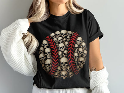 Baseball Player Halloween Pumpkin Skeleton Ghost Boo Spooky T-Shirt