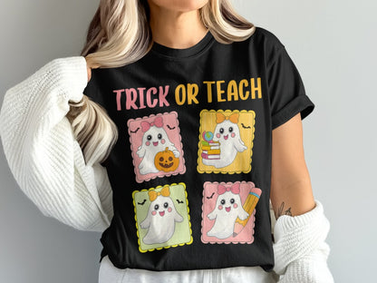Halloween Spooky Teacher Ghost School Teachers Costume Classrooms T-Shirt