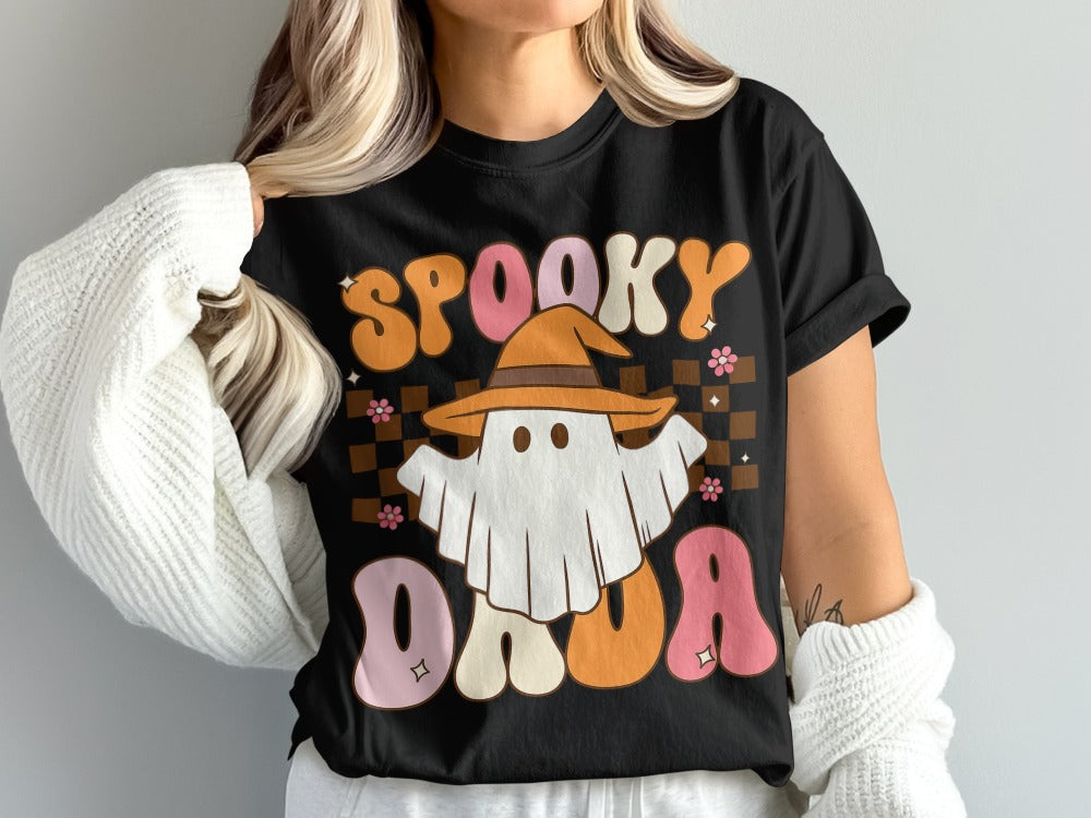 Ghoul Spooky Dad Funny Halloween Daddy Ghost Papa Pumpkin Spooky Season T-Shirt