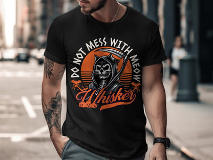 Skeleton Halloween Black Cat Do Not Mess With The Meow  Pumpkin Ghost Spooky Season T-Shirt