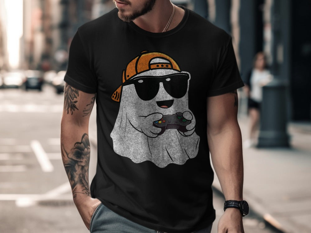 Funny Halloween Skeleton Gamer Video Gaming Spooky controller T-Shirt