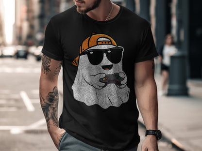 Funny Halloween Skeleton Gamer Video Gaming Spooky controller T-Shirt