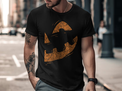 Spooky Couples Halloween Shirt Pumpkin Face Halloween Matching Couple T-Shirt