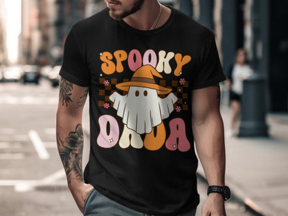 Ghoul Spooky Dad Funny Halloween Daddy Ghost Papa Pumpkin Spooky Season T-Shirt