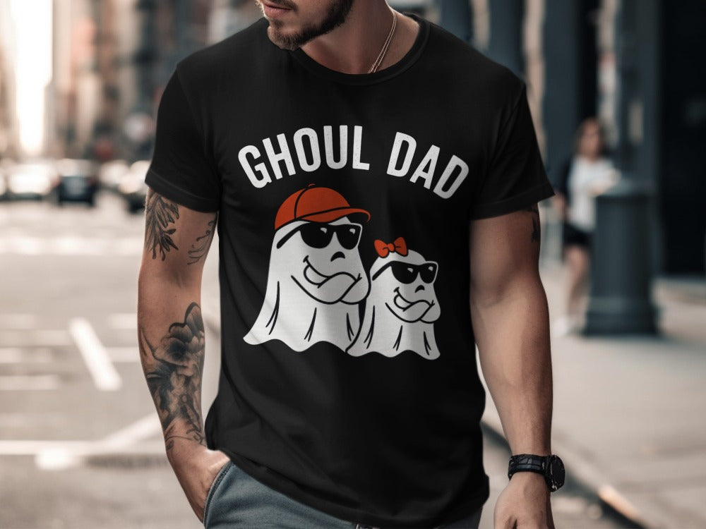 Ghoul Dad Unisex Garment-Dyed T-Shirt | Halloween Funny Shirt, Halloween Daddy Ghost Papa Pumpkin Spooky Season