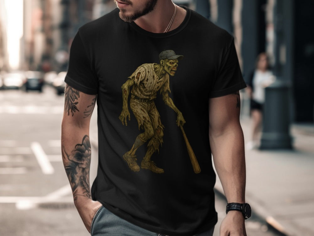 Baseball Player Halloween Pumpkin Skeleton Ghost Boo Spooky T-Shirt