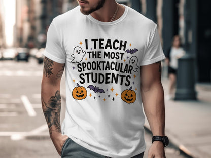 Halloween Spooky Teacher Ghost School Teachers Costume Classrooms T-Shirt