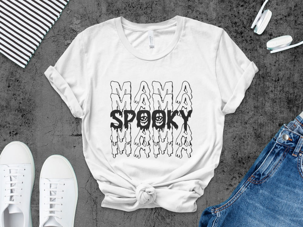 Funny Halloween Mom Spooky Mama Skeleton Mommy T-Shirt