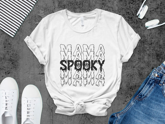 Funny Halloween Mom Spooky Mama Skeleton Mommy T-Shirt