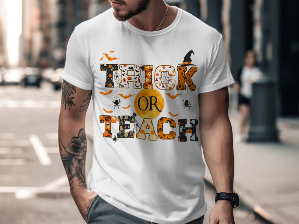 Halloween Spooky Teacher Ghost School Teachers Costume Classrooms T-Shirt