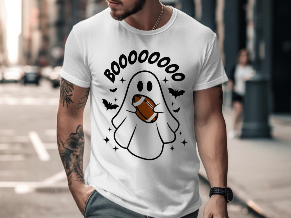 American Football Skeleton Halloween Spooky Sports Football Fan T-Shirt