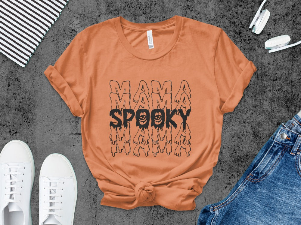 Funny Halloween Mom Spooky Mama Skeleton Mommy T-Shirt