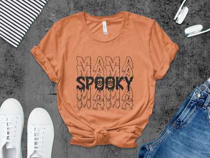 Funny Halloween Mom Spooky Mama Skeleton Mommy T-Shirt