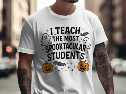 Halloween Spooky Teacher Ghost School Teachers Costume Classrooms T-Shirt