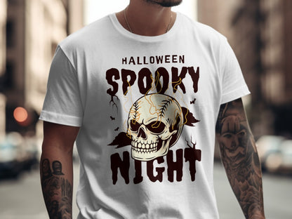 Baseball Player Halloween Pumpkin Skeleton Ghost Boo Spooky T-Shirt
