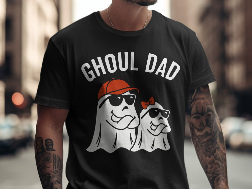 Ghoul Dad Unisex Garment-Dyed T-Shirt | Halloween Funny Shirt, Halloween Daddy Ghost Papa Pumpkin Spooky Season