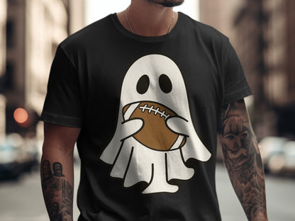 American Football Skeleton Halloween Spooky Sports Football Fan T-Shirt
