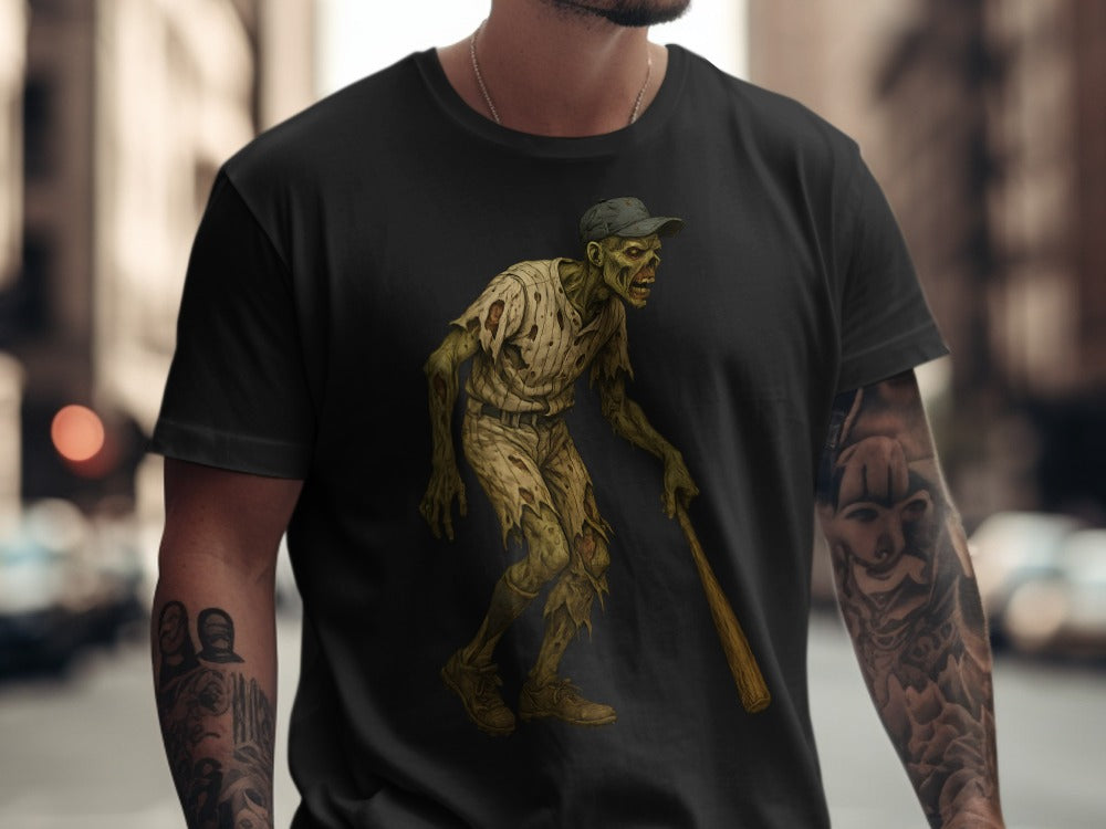 Baseball Player Halloween Pumpkin Skeleton Ghost Boo Spooky T-Shirt