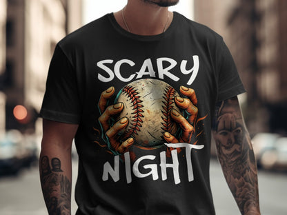 Baseball Player Halloween Pumpkin Skeleton Ghost Boo Spooky T-Shirt