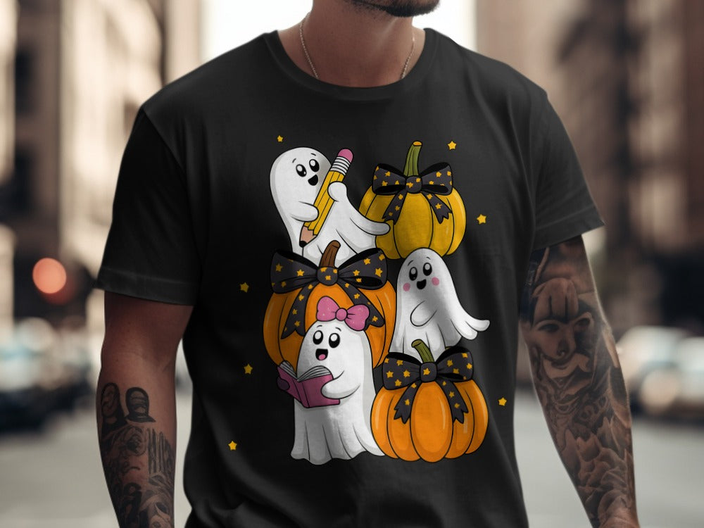 Halloween Spooky Teacher Ghost School Teachers Costume Classrooms T-Shirt