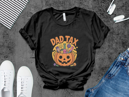 Skeleton Halloween Black Cat Pumpkin Ghost Spooky Season T-Shirt