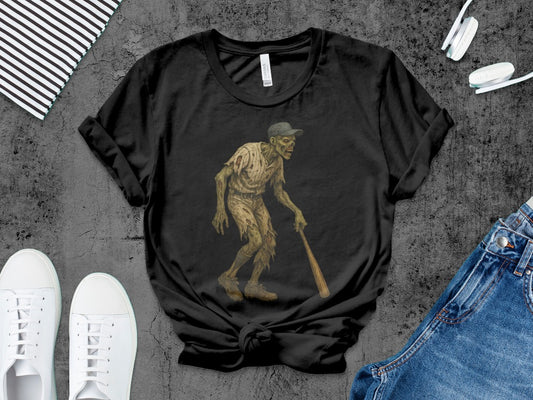 Baseball Player Halloween Pumpkin Skeleton Ghost Boo Spooky T-Shirt