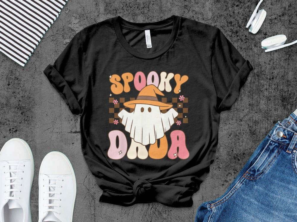 Ghoul Spooky Dad Funny Halloween Daddy Ghost Papa Pumpkin Spooky Season T-Shirt