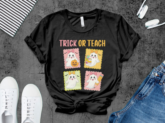 Halloween Spooky Teacher Ghost School Teachers Costume Classrooms T-Shirt