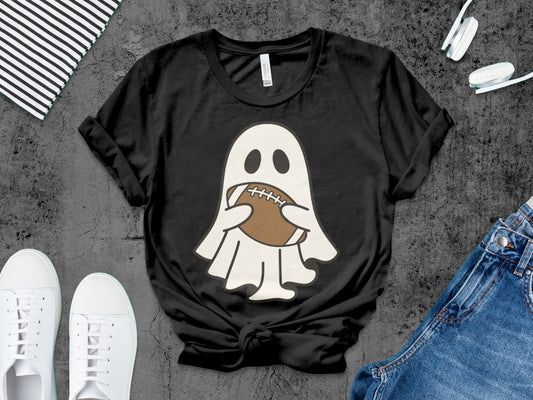 American Football Skeleton Halloween Spooky Sports Football Fan T-Shirt