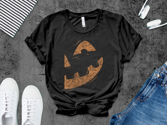 Spooky Couples Halloween Shirt Pumpkin Face Halloween Matching Couple T-Shirt