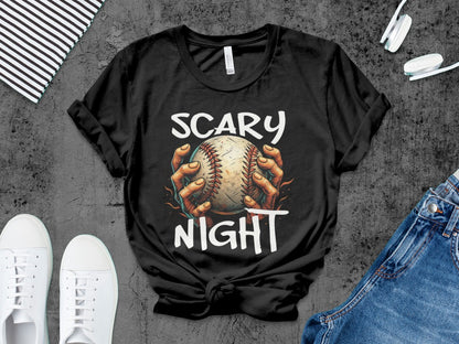 Baseball Player Halloween Pumpkin Skeleton Ghost Boo Spooky T-Shirt