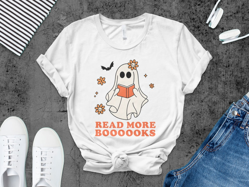 Halloween Spooky Teacher Ghost School Teachers Costume Classrooms T-Shirt