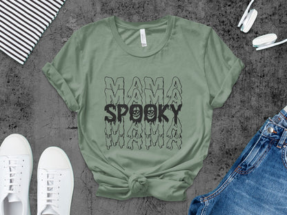 Funny Halloween Mom Spooky Mama Skeleton Mommy T-Shirt