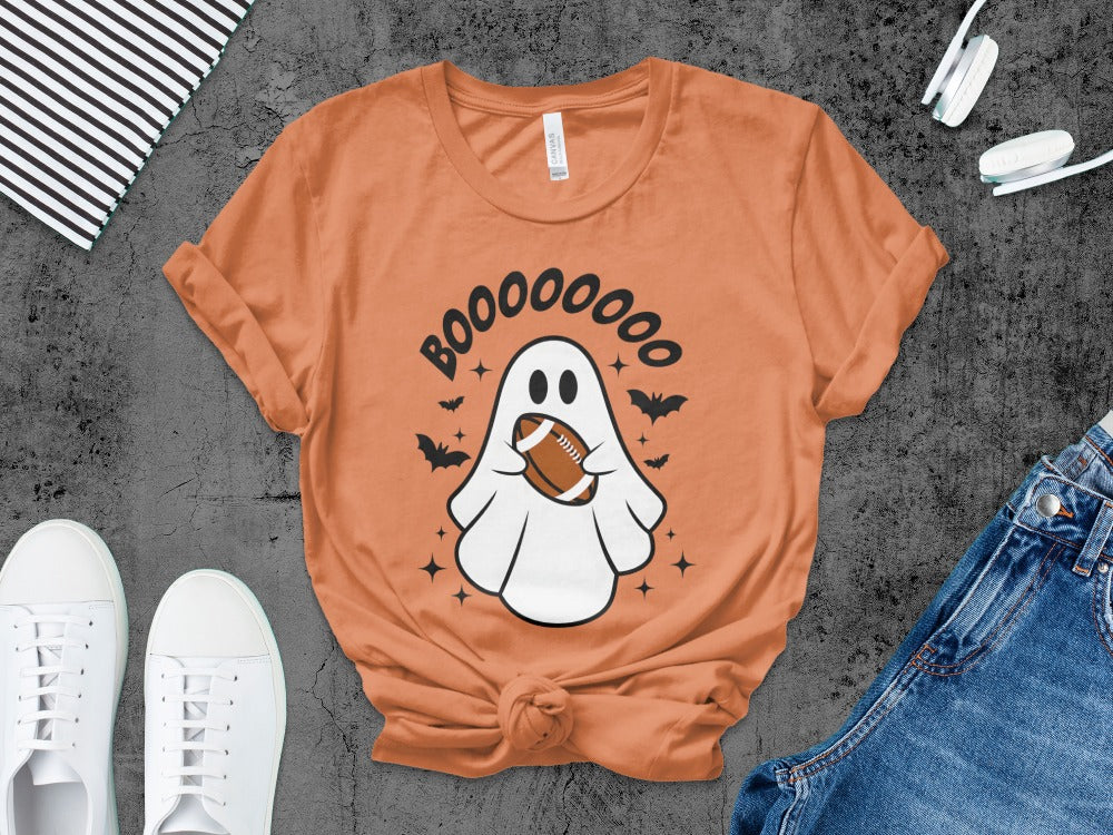 American Football Skeleton Halloween Spooky Sports Football Fan T-Shirt