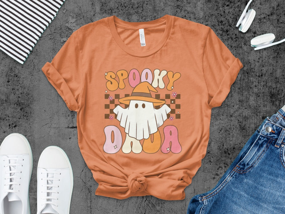 Ghoul Spooky Dad Funny Halloween Daddy Ghost Papa Pumpkin Spooky Season T-Shirt